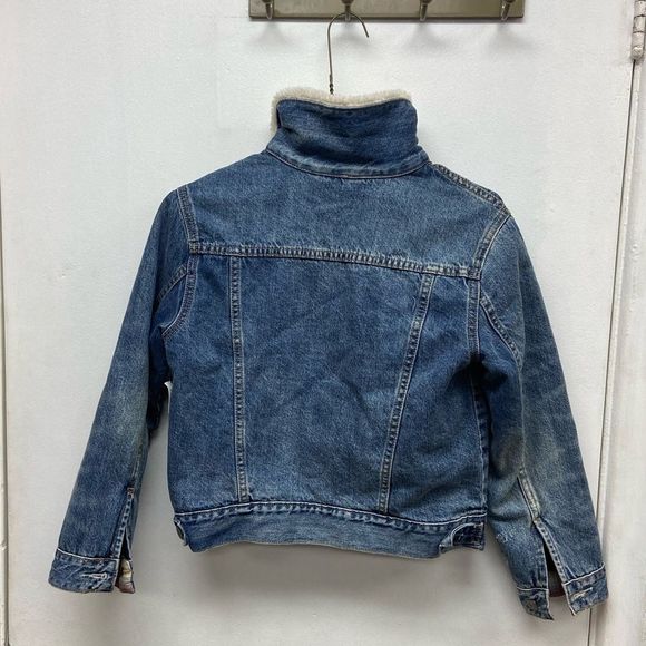 NWT Kids Pendleton X GAP Sherpa Collar Denim Classic Jean Jacket size Medium - Picture 6 of 8